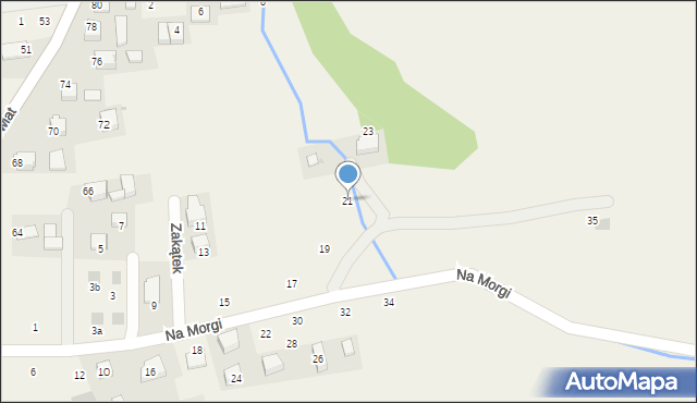 Rybna, Na Morgi, 21, mapa Rybna