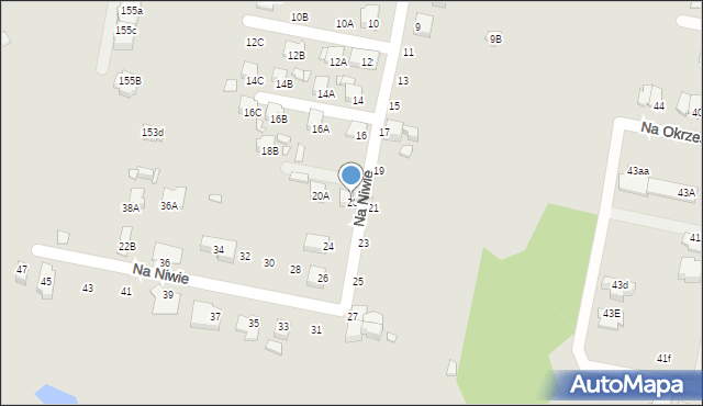 Rybnik, Na Niwie, 20, mapa Rybnika