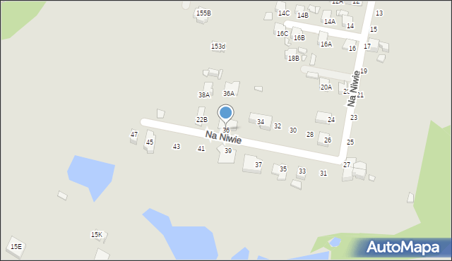 Rybnik, Na Niwie, 36, mapa Rybnika
