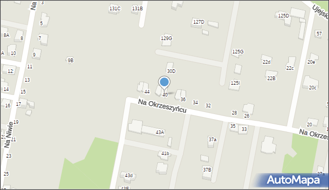 Rybnik, Na Okrzeszyńcu, 40, mapa Rybnika