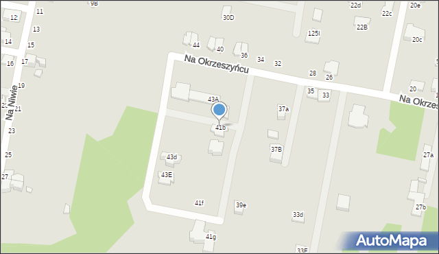 Rybnik, Na Okrzeszyńcu, 41b, mapa Rybnika