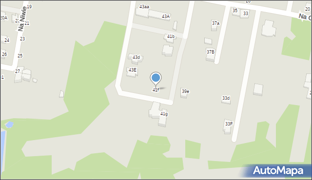 Rybnik, Na Okrzeszyńcu, 41f, mapa Rybnika