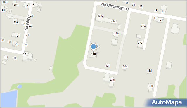 Rybnik, Na Okrzeszyńcu, 43E, mapa Rybnika