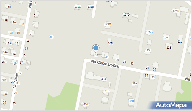 Rybnik, Na Okrzeszyńcu, 44, mapa Rybnika