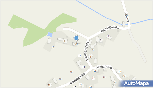 Ryczów, Nadwiślańska, 10, mapa Ryczów
