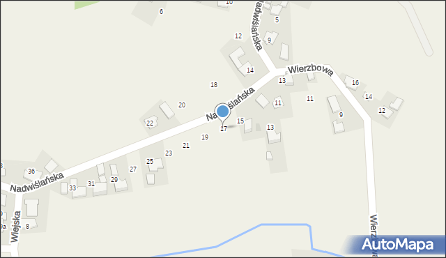 Ryczów, Nadwiślańska, 17, mapa Ryczów