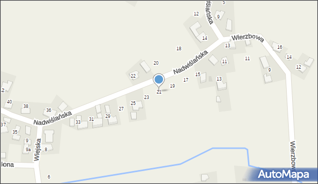 Ryczów, Nadwiślańska, 21, mapa Ryczów