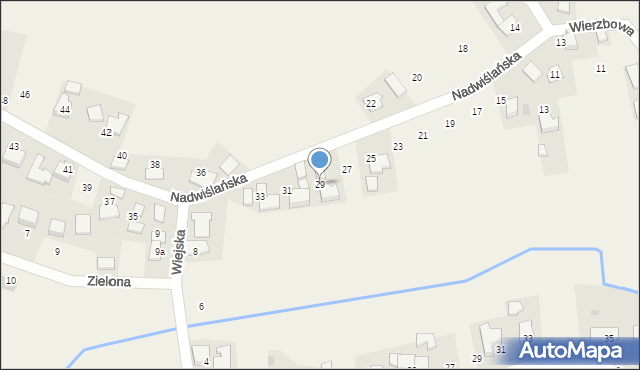Ryczów, Nadwiślańska, 29, mapa Ryczów