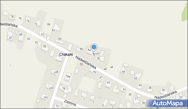 Ryczów, Nadwiślańska, 52, mapa Ryczów