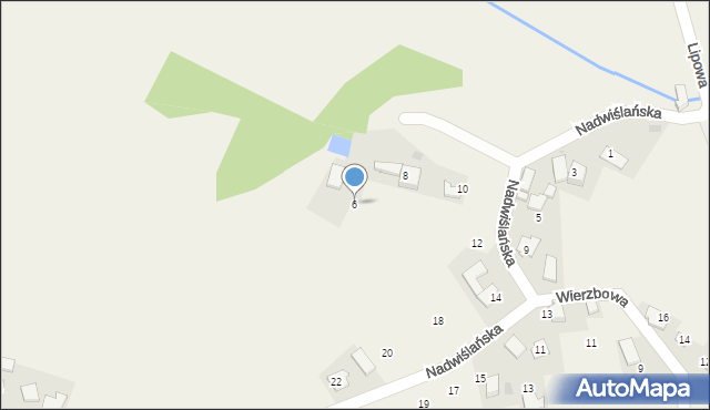 Ryczów, Nadwiślańska, 6, mapa Ryczów