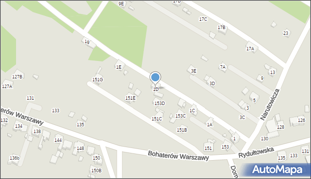 Rydułtowy, Narutowicza Gabriela, 1D, mapa Rydułtowy