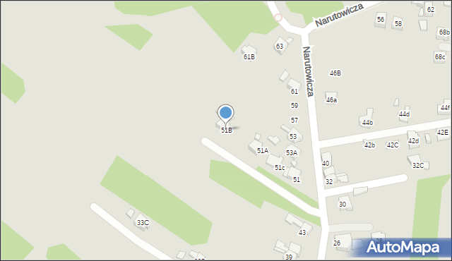 Rydułtowy, Narutowicza Gabriela, 51B, mapa Rydułtowy