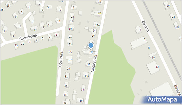 Rzepin, Nadtorowa, 28, mapa Rzepin