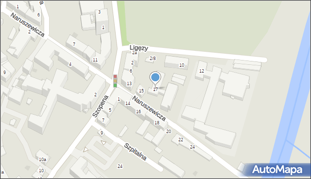 Rzeszów, Naruszewicza Adama Stanisława, 17, mapa Rzeszów