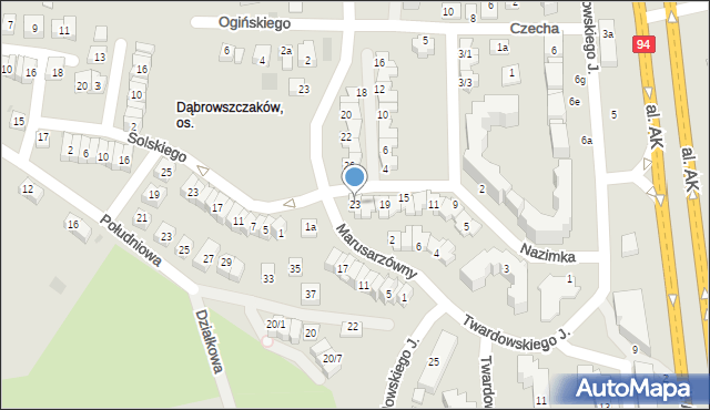 Rzeszów, Nazimka Eugeniusza, 23, mapa Rzeszów