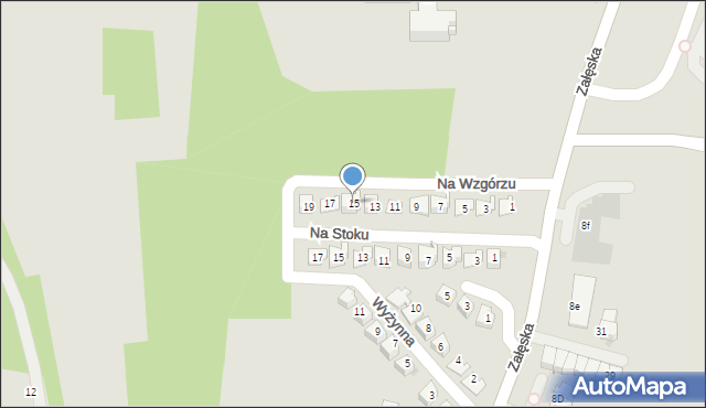 Rzeszów, Na Wzgórzu, 15, mapa Rzeszów