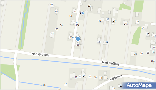 Rzezawa, Nad Gróbką, 46, mapa Rzezawa