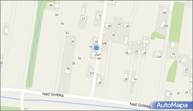 Rzezawa, Nad Gróbką, 52B, mapa Rzezawa