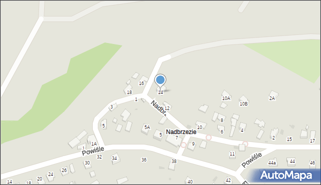 Sandomierz, Nadbrzeżna, 14, mapa Sandomierza