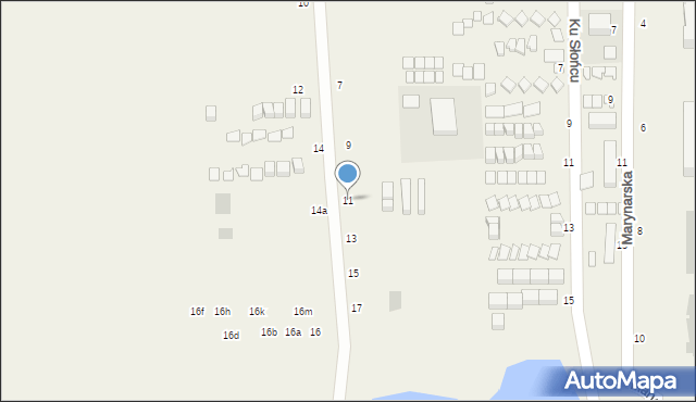 Sarbinowo, Nad Rozlewiskiem, 11, mapa Sarbinowo