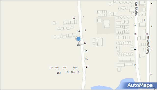 Sarbinowo, Nad Rozlewiskiem, 14a, mapa Sarbinowo
