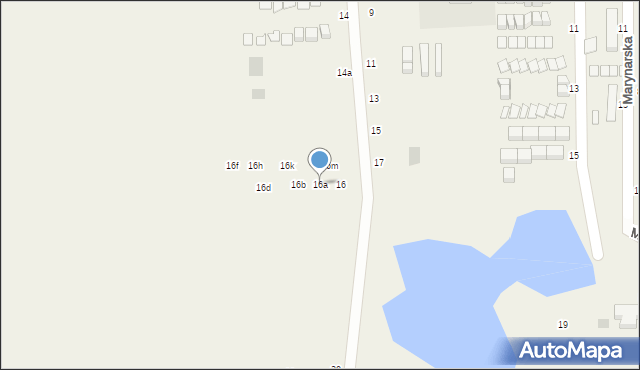 Sarbinowo, Nad Rozlewiskiem, 16a, mapa Sarbinowo