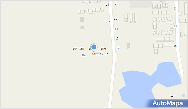 Sarbinowo, Nad Rozlewiskiem, 16b, mapa Sarbinowo