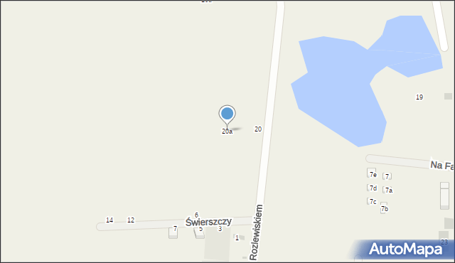 Sarbinowo, Nad Rozlewiskiem, 20a, mapa Sarbinowo