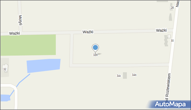 Sarbinowo, Nad Rozlewiskiem, 32b, mapa Sarbinowo