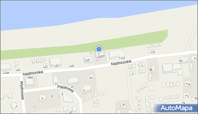 Sarbinowo, Nadmorska, 114, mapa Sarbinowo