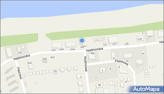 Sarbinowo, Nadmorska, 124, mapa Sarbinowo