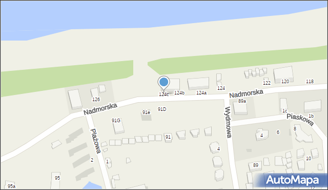 Sarbinowo, Nadmorska, 124c, mapa Sarbinowo