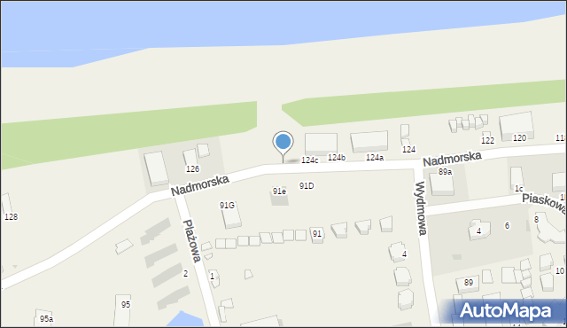Sarbinowo, Nadmorska, 124d, mapa Sarbinowo