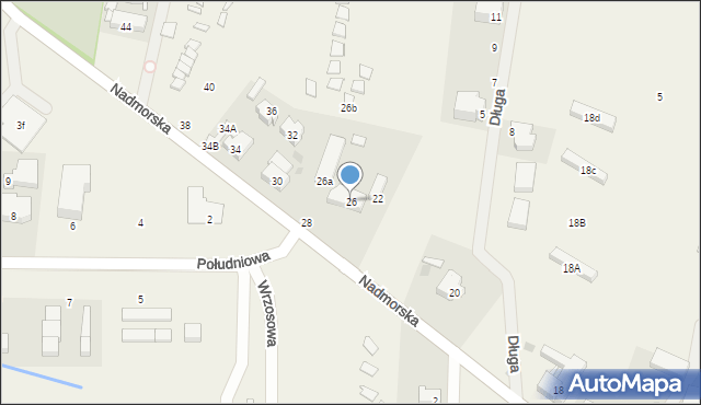 Sarbinowo, Nadmorska, 26, mapa Sarbinowo