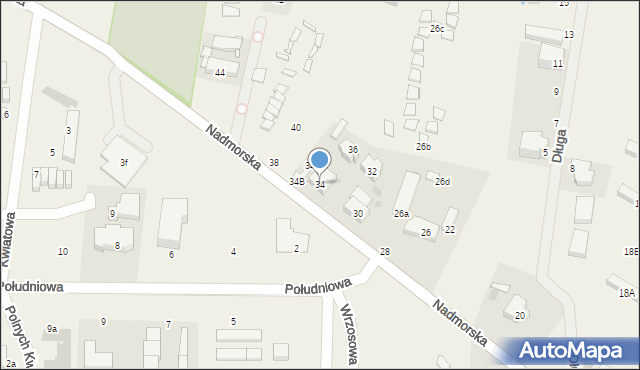 Sarbinowo, Nadmorska, 34, mapa Sarbinowo