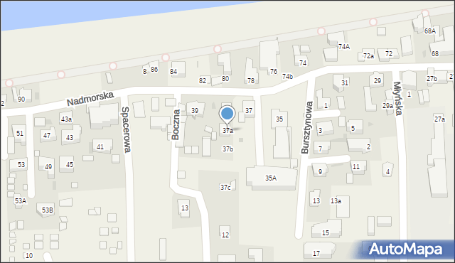 Sarbinowo, Nadmorska, 37a, mapa Sarbinowo