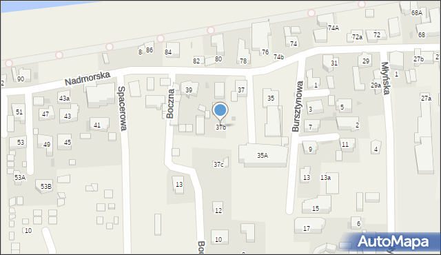 Sarbinowo, Nadmorska, 37b, mapa Sarbinowo