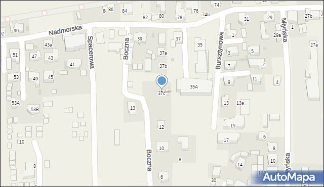 Sarbinowo, Nadmorska, 37c, mapa Sarbinowo