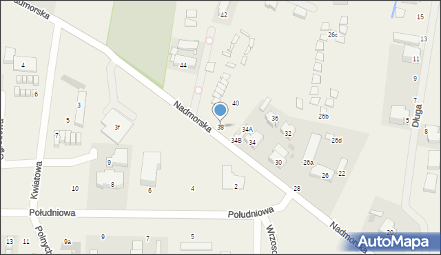 Sarbinowo, Nadmorska, 38, mapa Sarbinowo