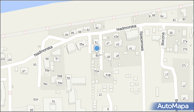 Sarbinowo, Nadmorska, 53, mapa Sarbinowo