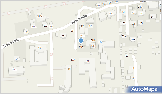 Sarbinowo, Nadmorska, 59c, mapa Sarbinowo