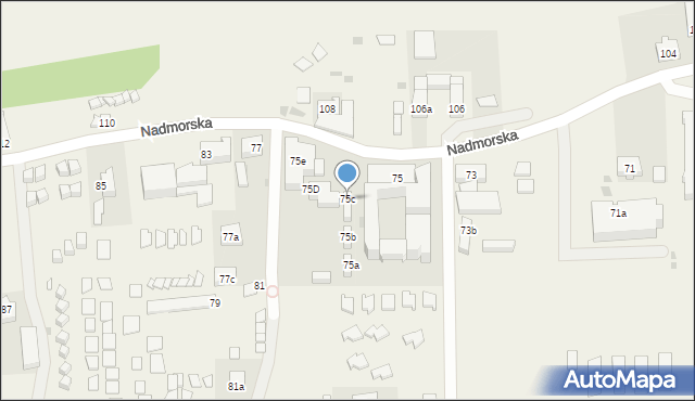 Sarbinowo, Nadmorska, 75c, mapa Sarbinowo