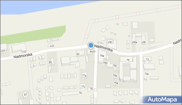 Sarbinowo, Nadmorska, 77, mapa Sarbinowo