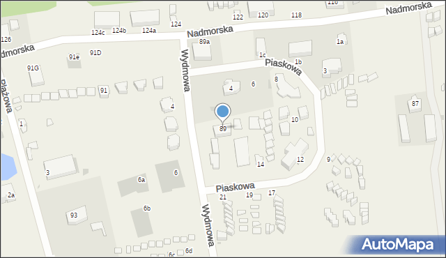 Sarbinowo, Nadmorska, 89, mapa Sarbinowo