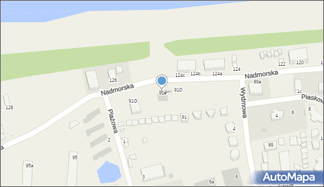 Sarbinowo, Nadmorska, 91e, mapa Sarbinowo