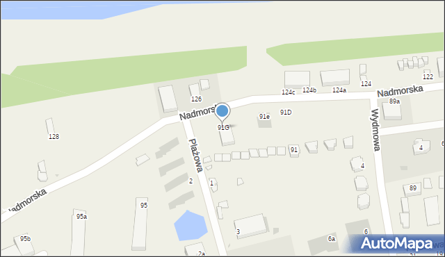 Sarbinowo, Nadmorska, 91G, mapa Sarbinowo