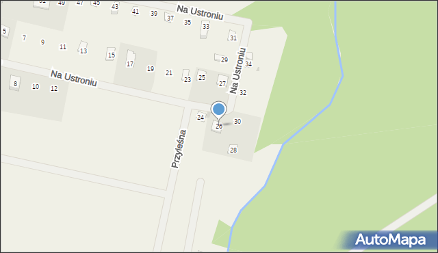 Sasino, Na Ustroniu, 26, mapa Sasino