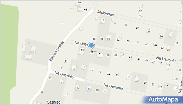 Sasino, Na Ustroniu, 53, mapa Sasino