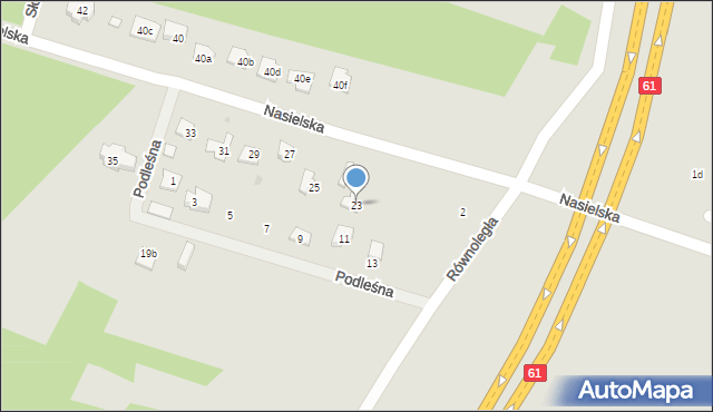 Serock, Nasielska, 23, mapa Serock