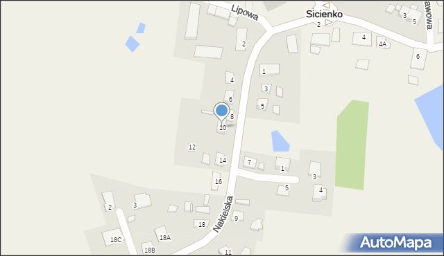 Sicienko, Nakielska, 10, mapa Sicienko